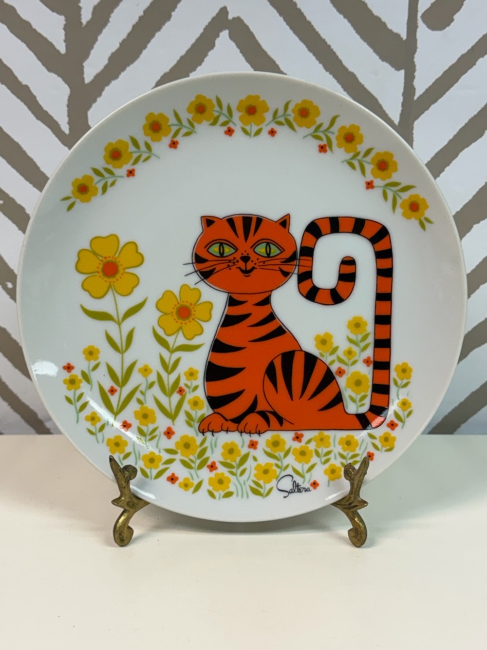 Vintage 1970’s Saltera Jungle Safari Animal Cake Plates Set of 4 Japan - Picture 8 of 12